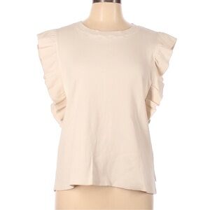 Roan + Ryan Cream Ruffle Sleeve Women's Top